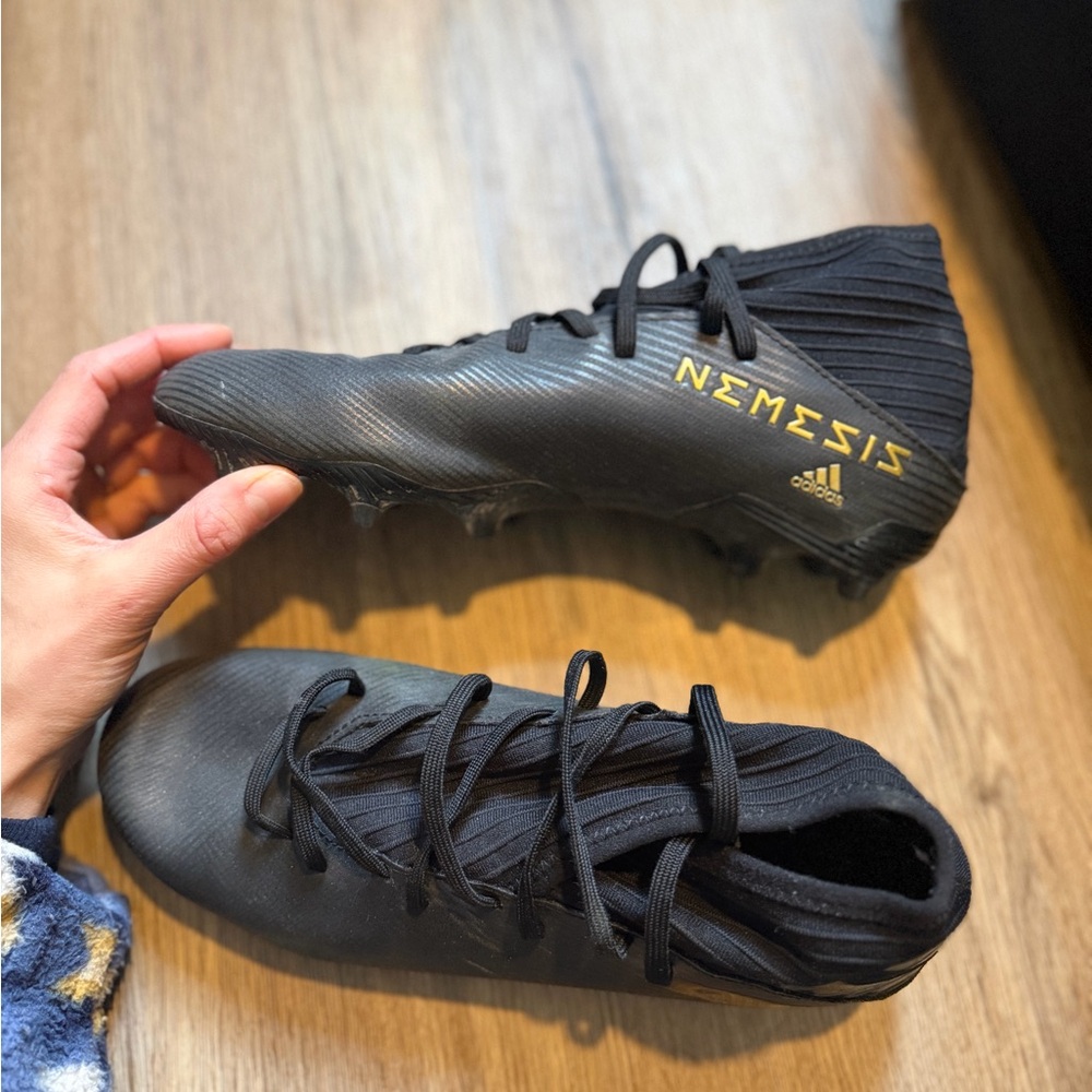 Adidas black Knit cleats